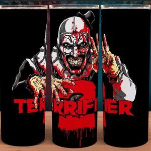 Terrifier 2 Art the Clown Horror Movie Cup Mug Tumbler 20oz